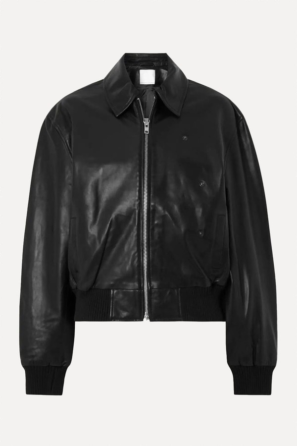 Embellished Leather Bomber Jacket from Christopher Esber