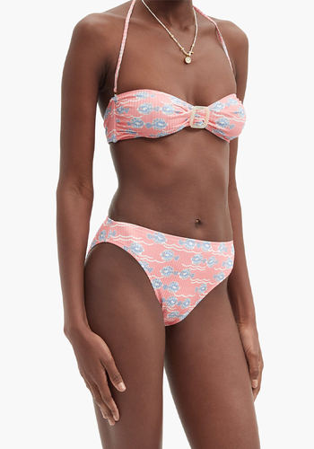 Manapy Fish-Print Bandeau Bikini Top from Fisch