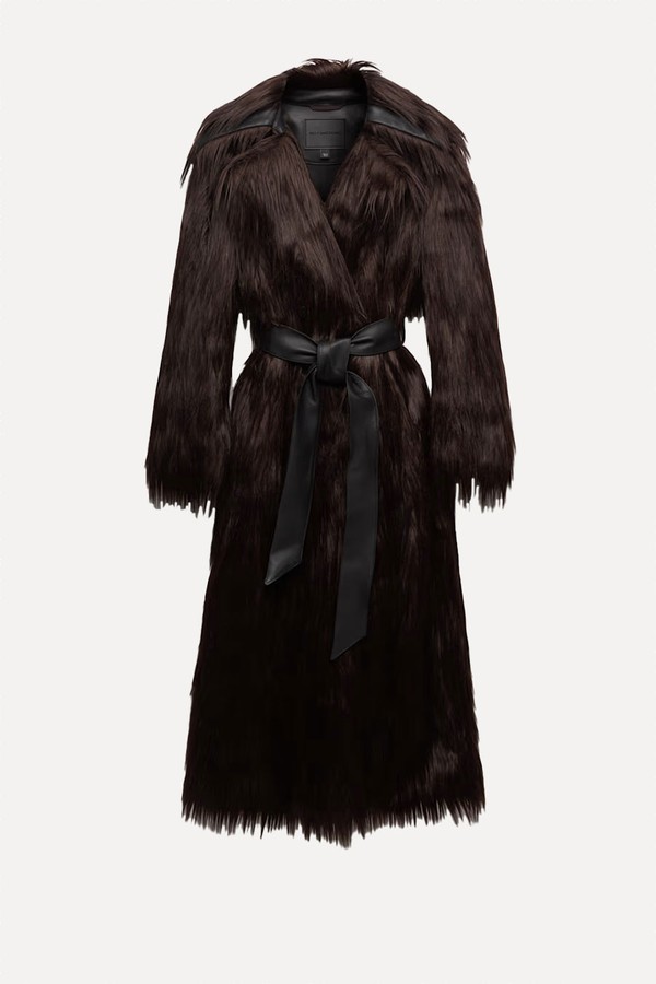 Faux Fur Collared Longline Trench Coat from Marks & Spencer