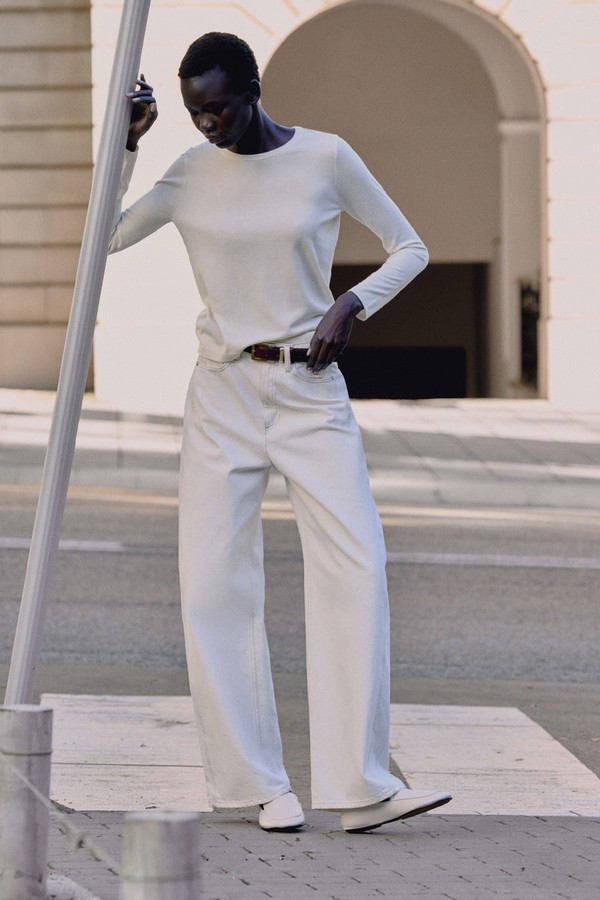 Wool Blend Round Neck Sweater