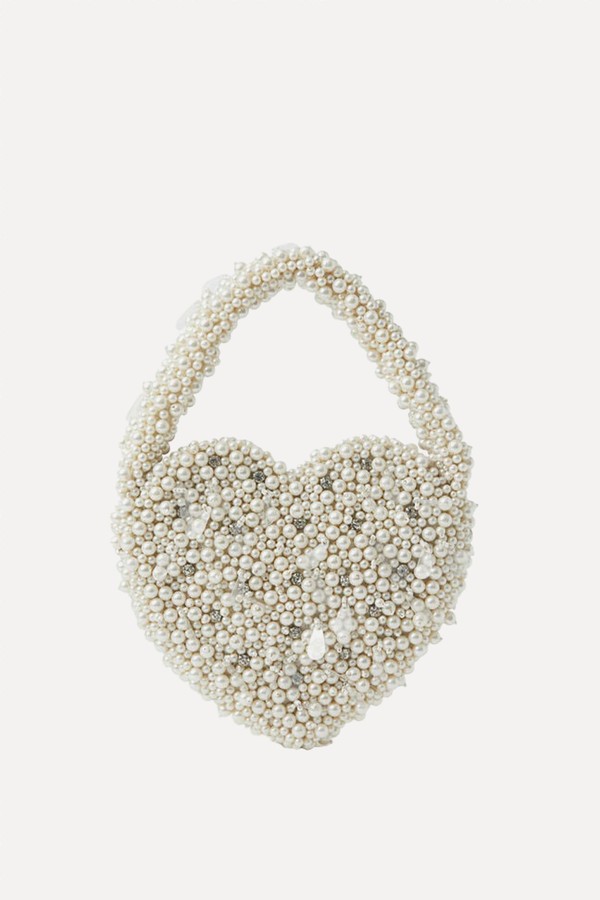 Bridal Pearl Heart Handbag from Accessorize