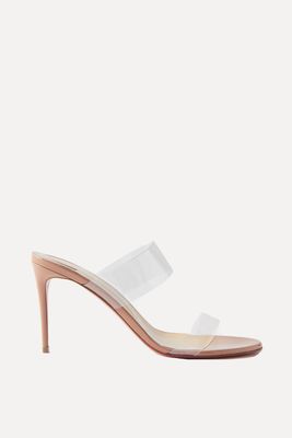 Just Nothing 85 PVC & Patent-Leather Mules from Christian Louboutin