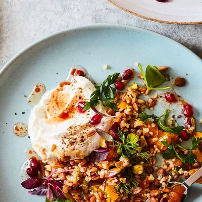 Toasted Mixed Grains With Lemon Labne