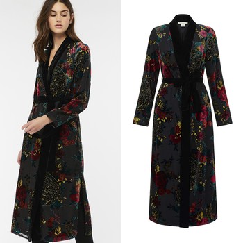 Prisha Peacock Devore Kimono Jacket