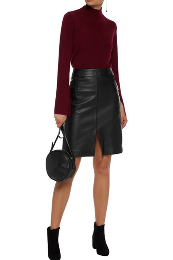 Patsy Leather Skirt from Iris & Ink