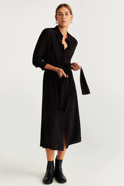 Polka Dot Shirt Dress from Mango