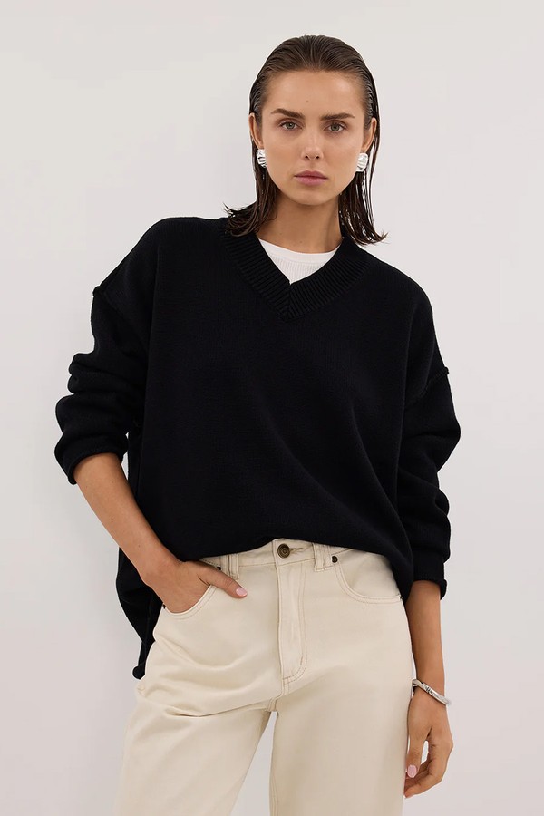 Flint V-Neck Knit Jumper from Dissh