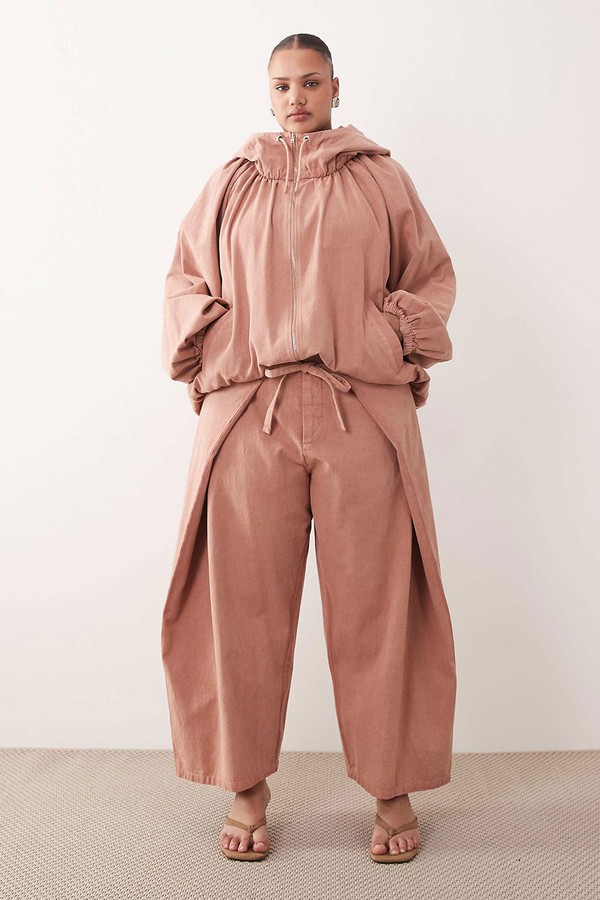 Curve Tie Front Carrot Jean Co-Ord from ARRANGE