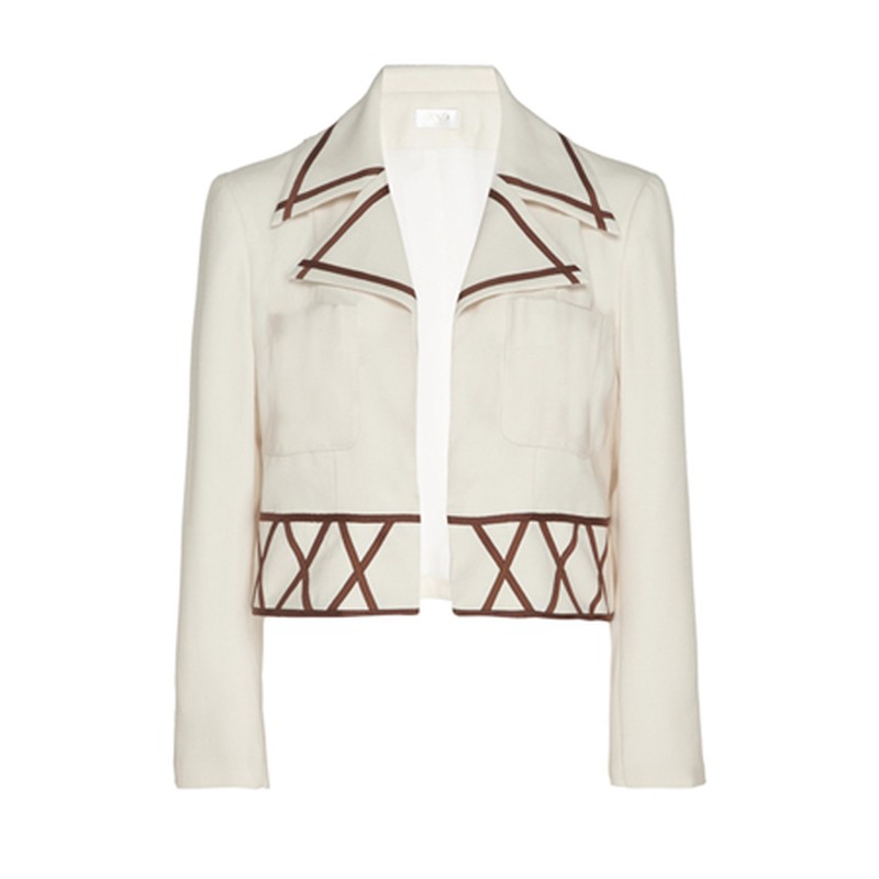 Violet-Ivory Cropped Jacket, £195 | Rixo