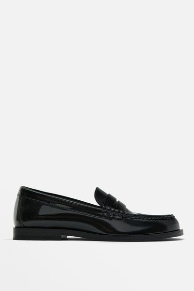 Leather Penny Loafers from Massimo Dutti