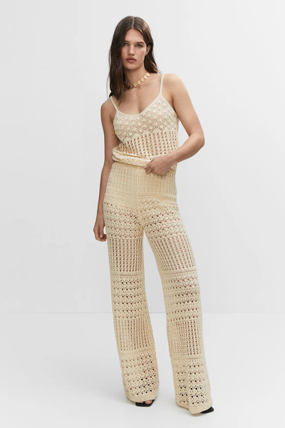 Knit Palazzo Pants  from Mango