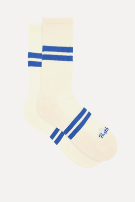 Spirit Logo-Jacquard Cotton-Blend Socks from Pantherella