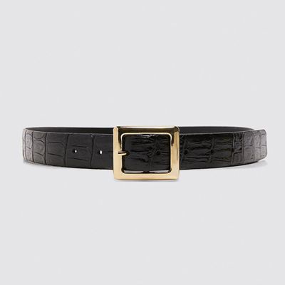 Embossed Leather Belt from Zara