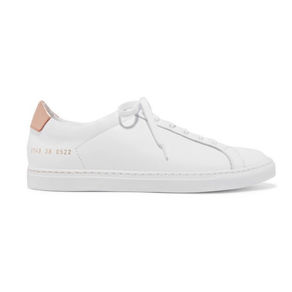 Retro Metallic-Paneled Leather Sneakers from Common Projects