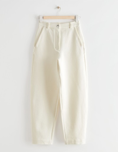 Banana Leg Cotton Trousers