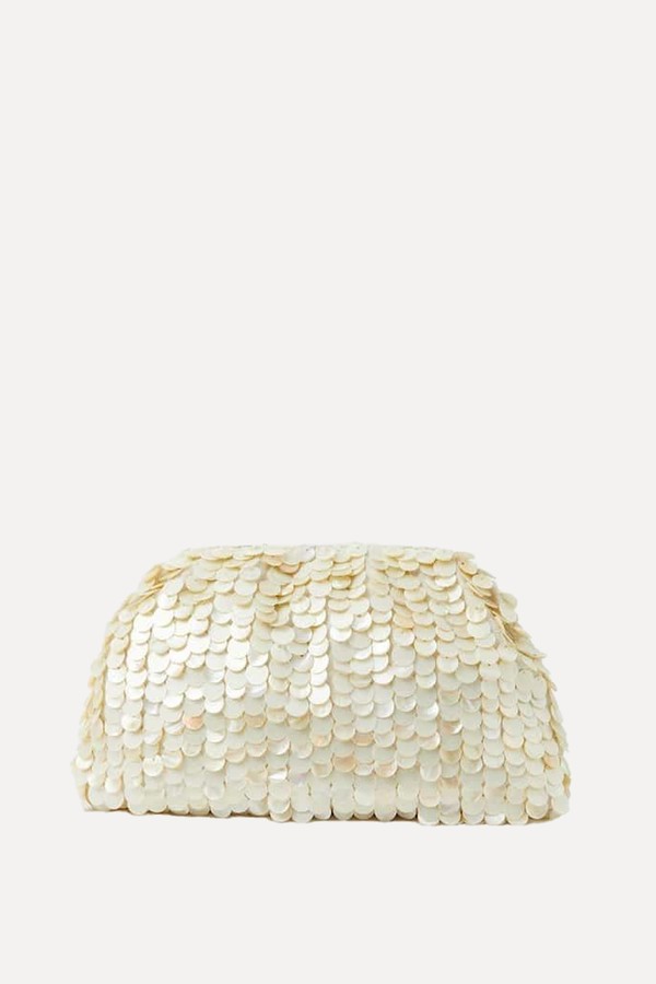 Pearl Shell Embellished Clutch Bag from Accessorize