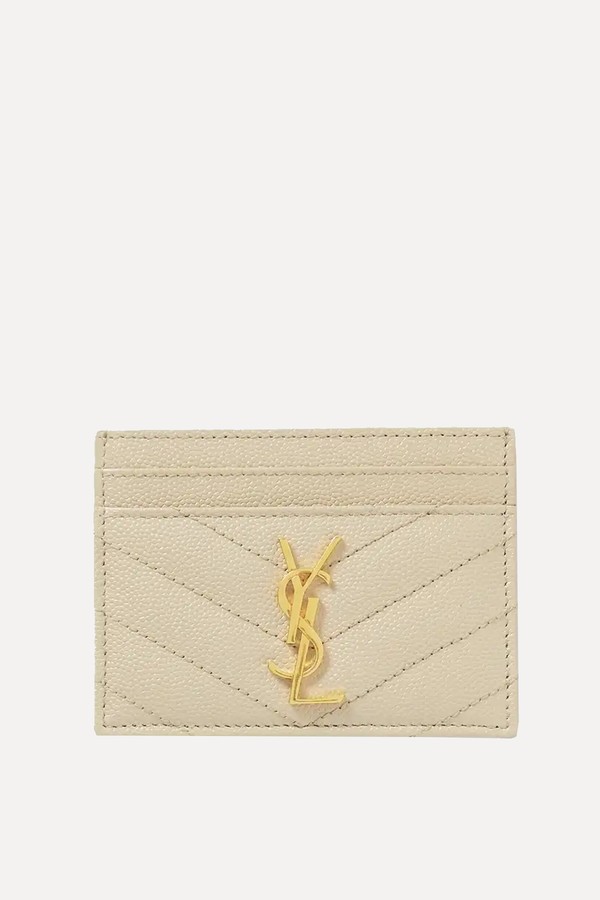 Monogramme Quilted Textured-Leather Cardholder from Saint Laurent