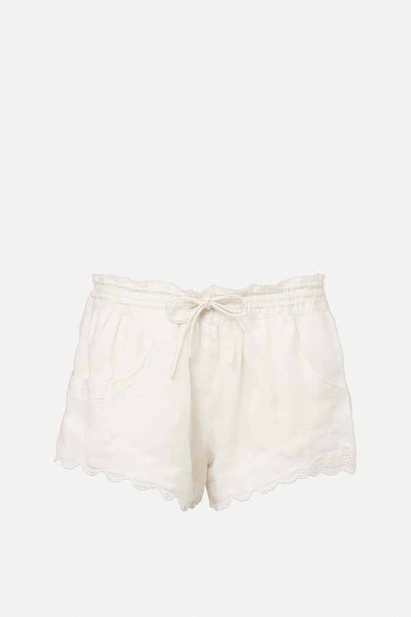 Lola Broderie Anglaise Ramie Shorts from ISABEL MARANT