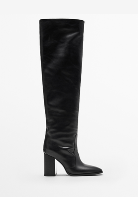 Leather Knee-High Boots from Massimo Dutti
