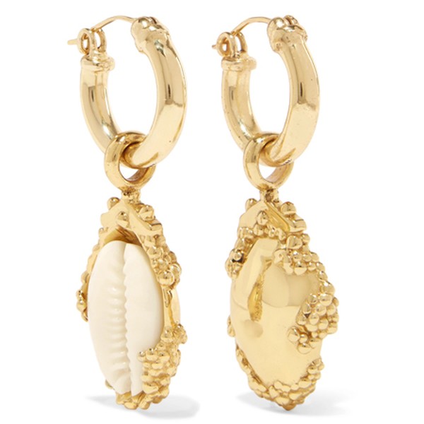 Gold Plated Resin And Shell Earring from Ellery Rosalind