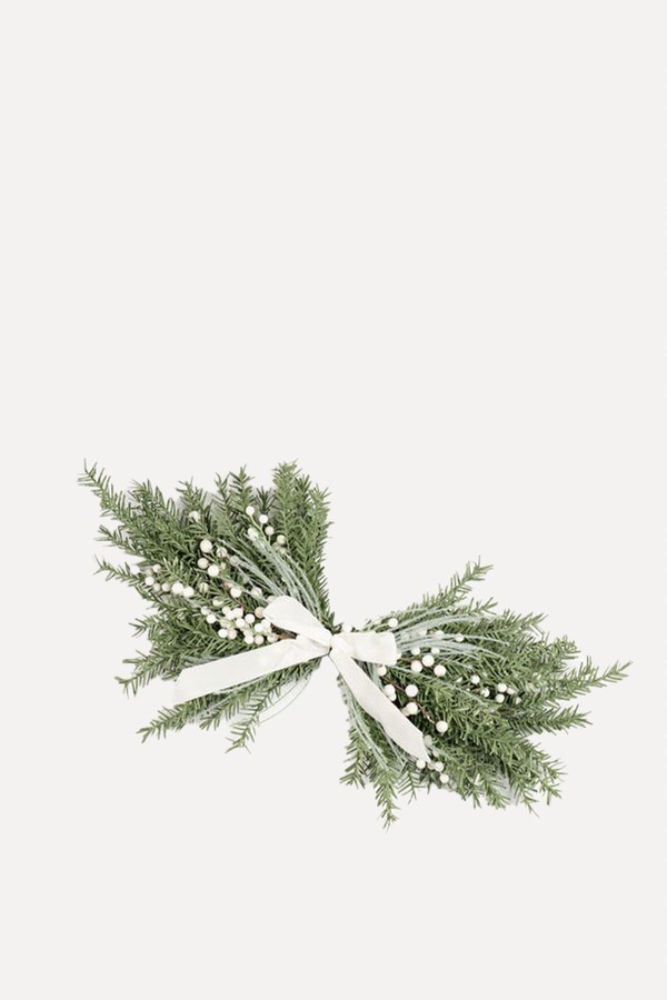 Large Artificial Table Centrepiece Swag With White Velvet Bow