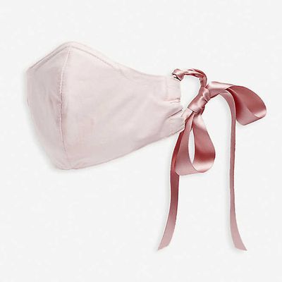 Ribbon-Strap Organic-Cotton Face Covering from Roop