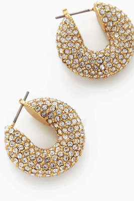Crystal-Embellished Chunky Hoops from COS