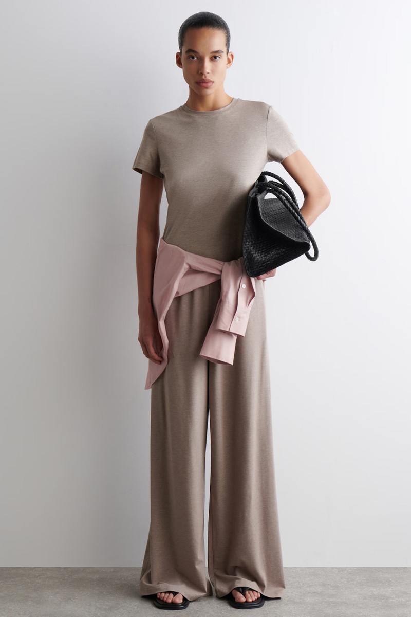 Fluid Jersey Wide-Leg Trousers from COS