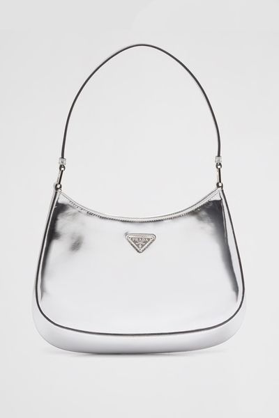 Cleo Brushed Leather Shoulder Bag from Prada