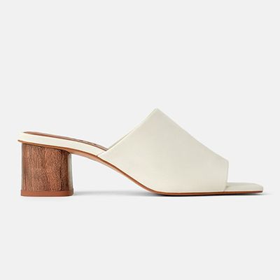 Leather High Heel Mules from Zara