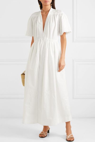 Embroidered Cotton-Poplin Midi Dress from Stella McCartney