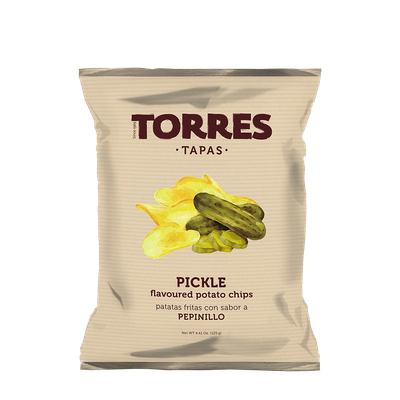 Tapas Pickle Flavoured Crisps from Torres