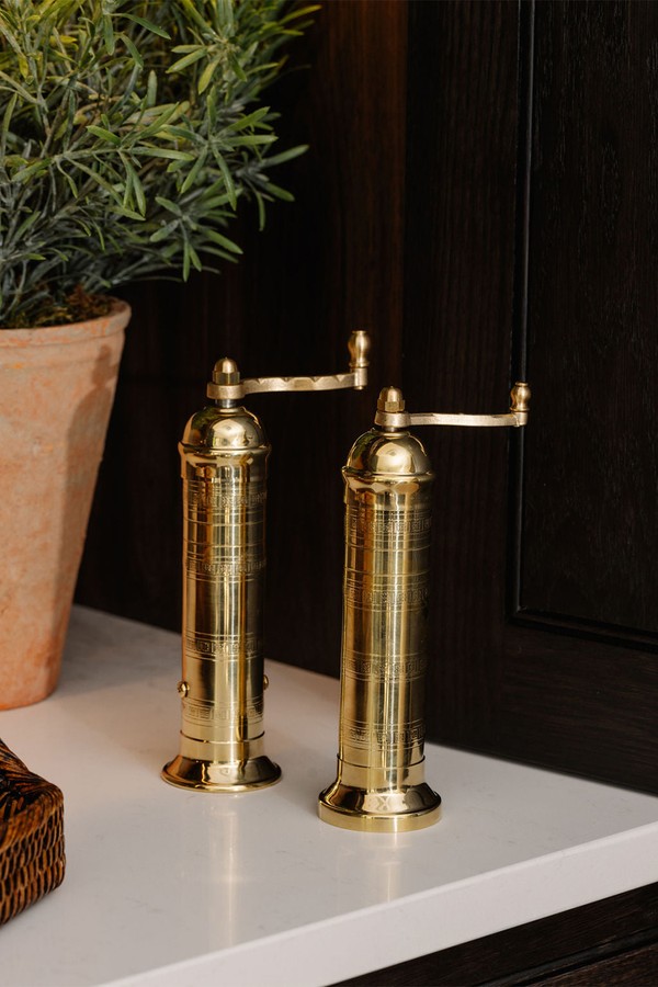 Brass Salt & Pepper Mill Set from Rebecca Udall