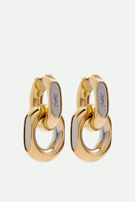 Cassandre Double Hoop Earrings  from Saint Laurent