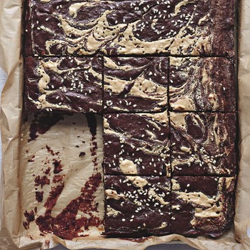 Chocolate Banana Tahini Brownie