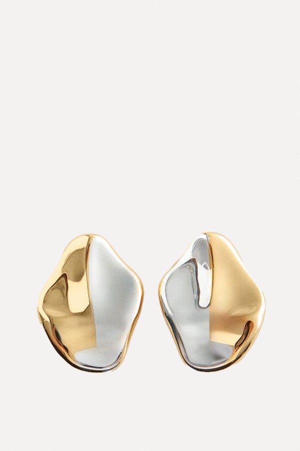Two-Toned Plate Earrings from & OTHER STORIES