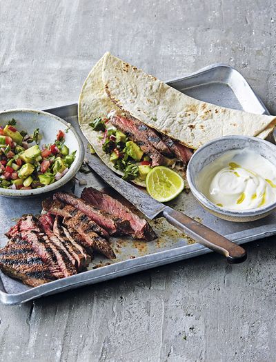 Spiced Sirloin Steak Tacos with Burnt Chilli Salsa