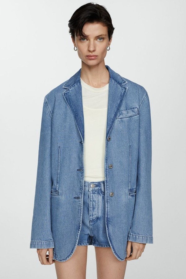 Denim Jacket With Buttons from Mango