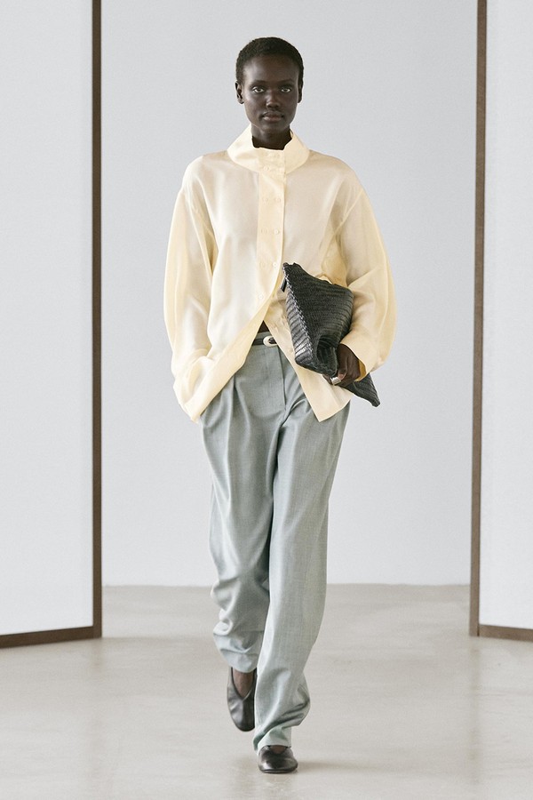 Silk Shirt With Button Detail from Massimo Dutti