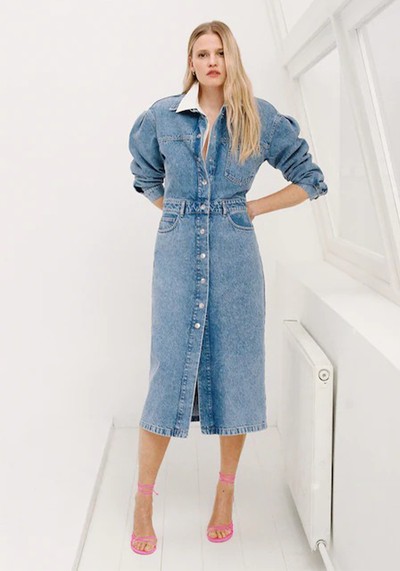 Denim Shirt Dress from Mango