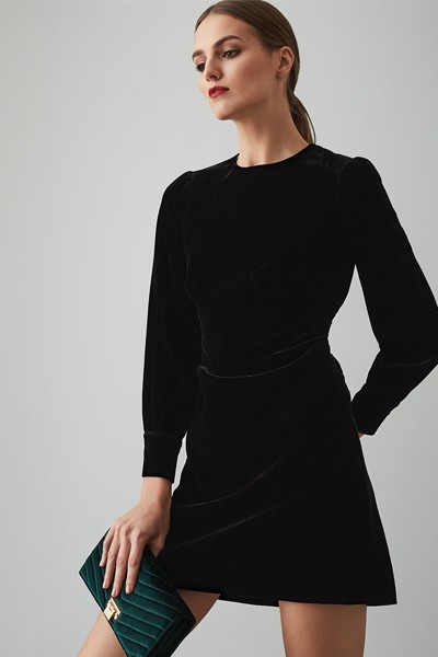 Bianca Velvet Mini Dress from Reiss