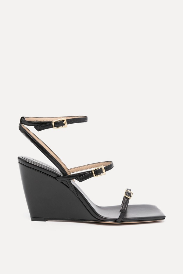 95mm Wedge Leather Sandals
