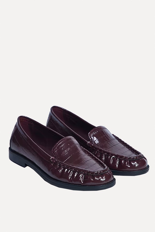 Coby Ruched Toe Croc Loafers from Topshop