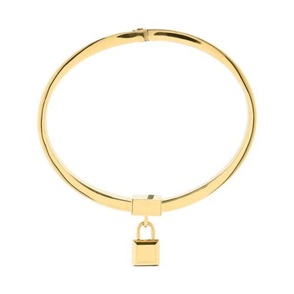 Luxe Square Padlock Charm Bangle