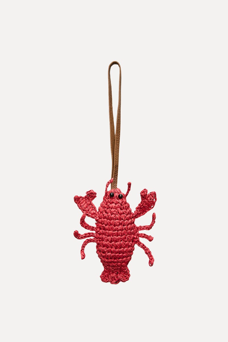 Handwoven Raffia Lobster Bag Charm from J.crew