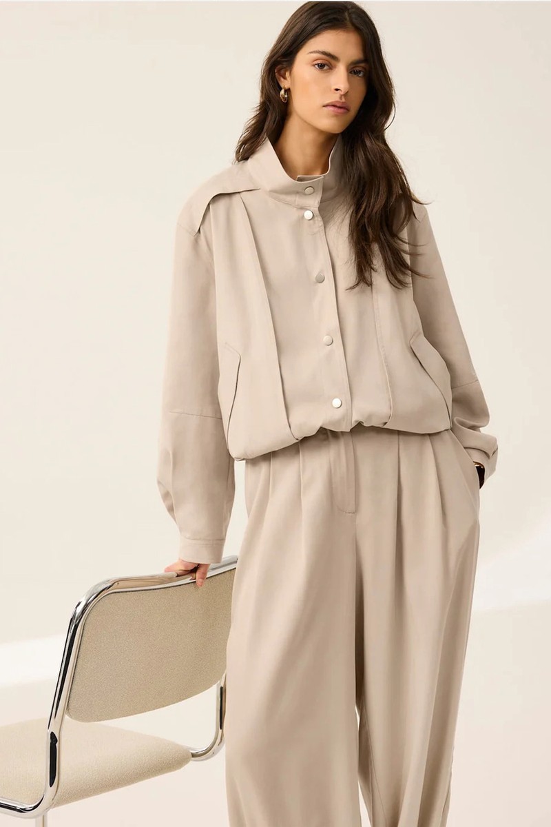 Neutral Bomber Jacket from Mint Velvet