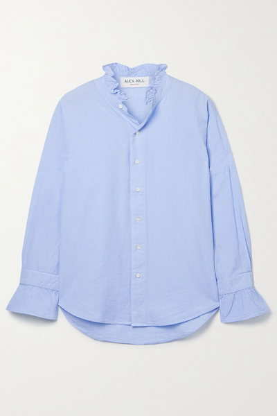 Ruffle Shirt In End On End from Alex Mill