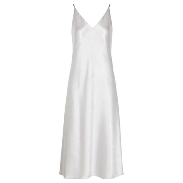 Silver Satin Midi Dress from Vince