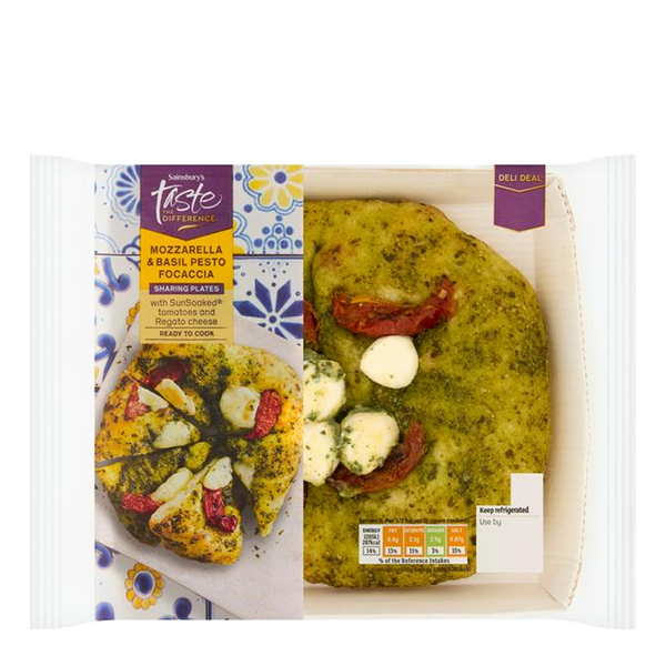 Mozzarella & Basil Pesto Focaccia