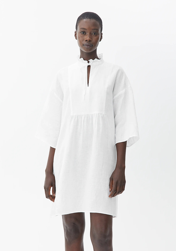 Wide-Fit Linen Dress